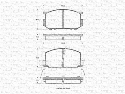 MAGNETI MARELLI 363702160694 -  Комплект тормозных колодок, дисковый тормоз